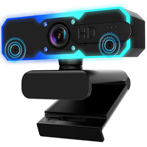 1080p HD Gaming Webcam with RGB Ring Light